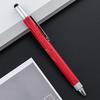 6в1 Мултифункционална капацитивна писалка с отвертка 1,0 мм пълнител Сензорна писалка за сензорен екран Химикалка за обработка на дърво Офис консумативи