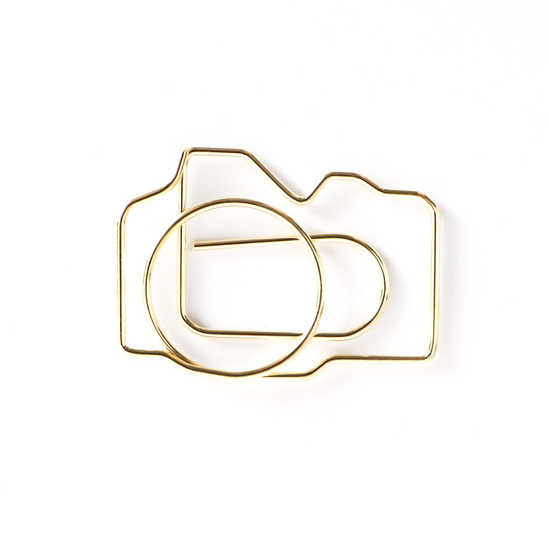 TUTU 5 tk/pakk suur kuldne kaameraklamber Õõnes metallist köiteklambrid Märkmed Kirjaklamber Kontoritarbed H0416