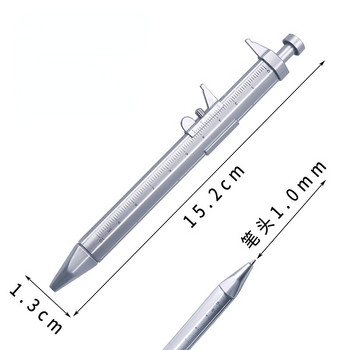 Στυλό Vernier Calipers Push Πλαστική ζυγαριά Χάρακας 2 σε 1 Σχολικά είδη γραφείου Πολυλειτουργικό στυλό