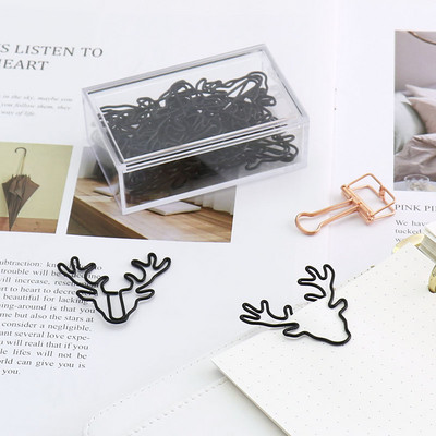 TUTU 20/10PCS Vintage Deer Metal Paper Clips Bookmark Pin Karea Канцеларски материали Офис аксесоари Memo Clips H0219