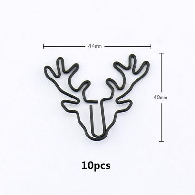 TUTU 20/10 ΤΕΜ. Vintage Deer Μεταλλικοί συνδετήρες σελιδοδείκτης Karea Stationery Αξεσουάρ γραφείου Κλιπ σημειώσεων H0219