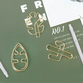 TUTU 8 бр./компл. Bookmark Metal Paper Clip Decor Rose Gold Colorfur Book Note Decoration Binder Clip Канцеларски материали Училищен офис H0412