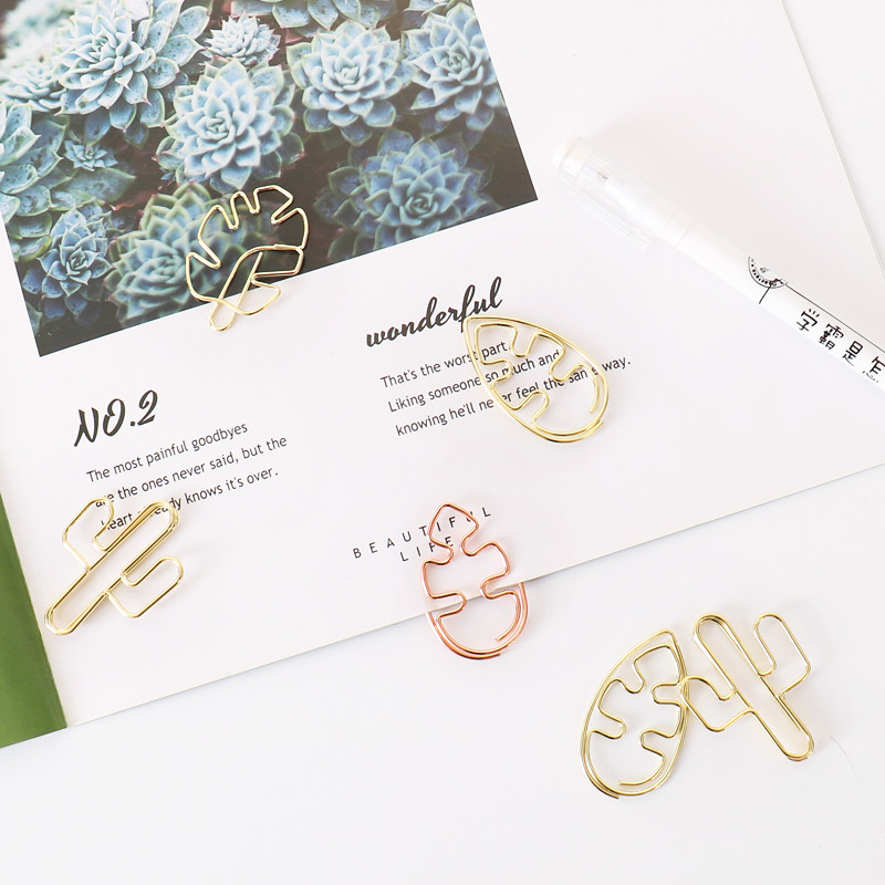 TUTU 8 бр./компл. Bookmark Metal Paper Clip Decor Rose Gold Colorfur Book Note Decoration Binder Clip Канцеларски материали Училищен офис H0412