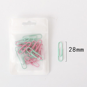 TUTU besplatna dostava 50 kom / 28 mm 32 mm slatke boje Spajalice za papir i pribadače Vinilna boja Novi držač ulaznice Pribor H0436