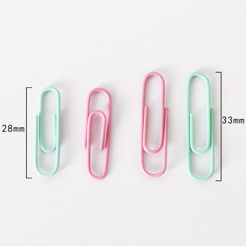 TUTU besplatna dostava 50 kom / 28 mm 32 mm slatke boje Spajalice za papir i pribadače Vinilna boja Novi držač ulaznice Pribor H0436