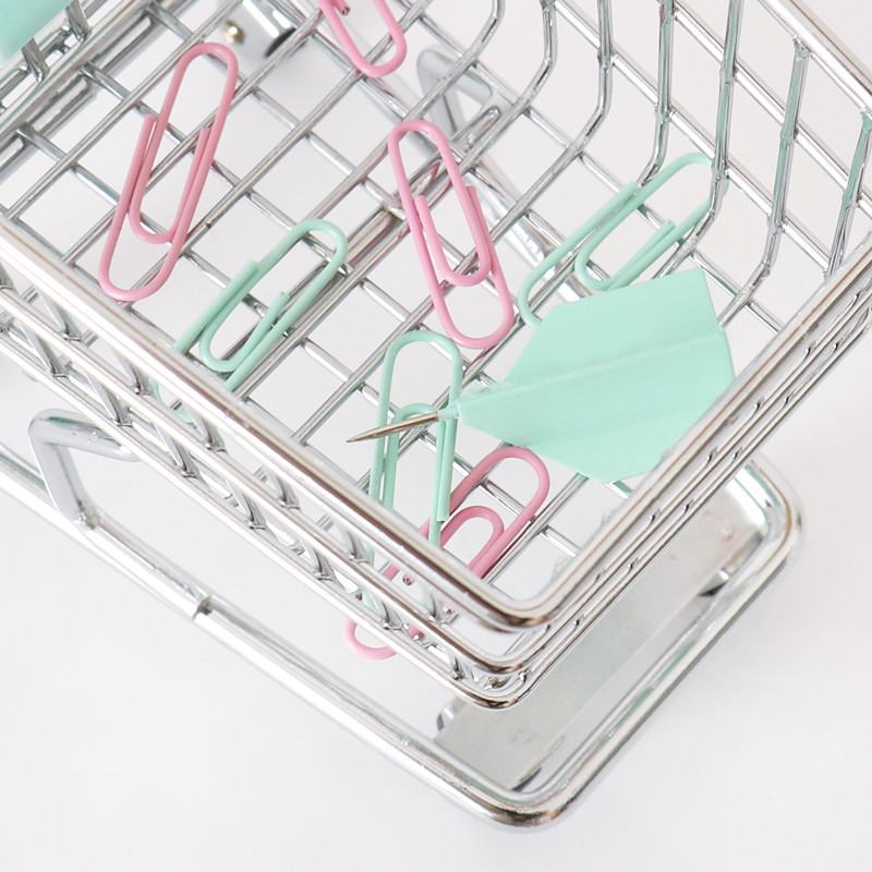 TUTU besplatna dostava 50 kom / 28 mm 32 mm slatke boje Spajalice za papir i pribadače Vinilna boja Novi držač ulaznice Pribor H0436