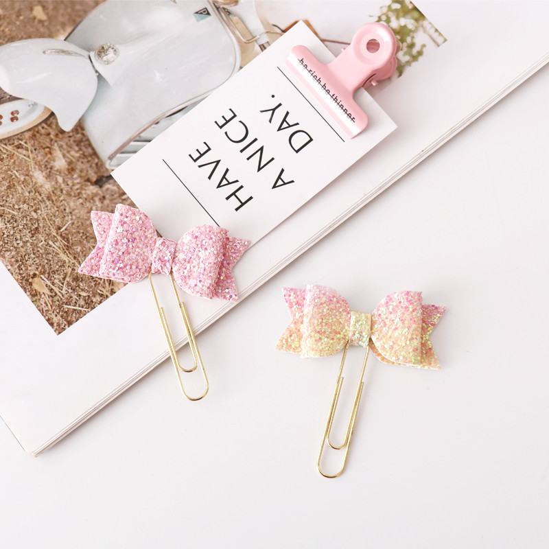 TUTU 4 бр./лот оригинален креативен дизайн с панделка комплект офис училищни щипки за канцеларски материали kawaii комплект щипки за ученически отметки H0283