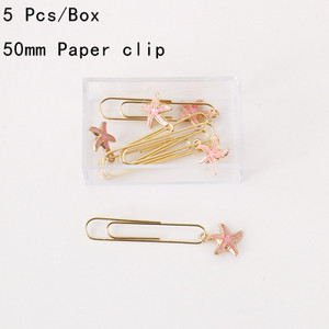 TUTU 5Pcs/box Όμορφος αστερίας Planner σελιδοδεικτών Paper Clip Μεταλλικό Υλικό Σελιδοδείκτες για Book Stationery School Office H0336