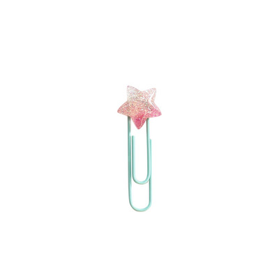 5 τμχ/παρτίδα Kawaii Crystal heart star Διακοσμητικό συνδετικό σελιδοδείκτη Κλιπ αρχείου βιβλιοδεσίας Αξεσουάρ γραφικής ύλης σχολείου γραφείου