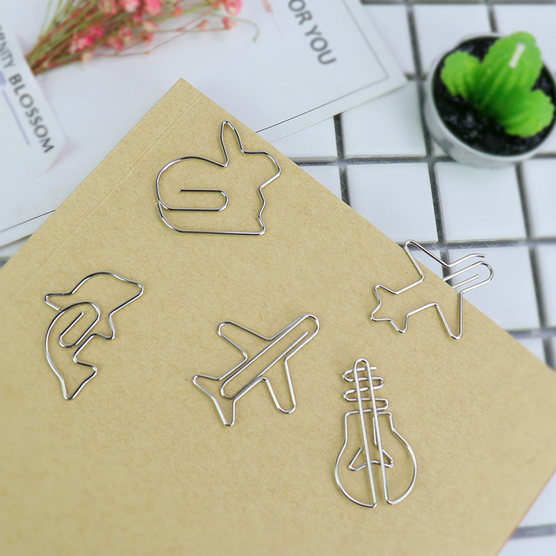 TUTU 4бр. Метален материал делфин обикновена форма Щипки за хартия Злато Сребро Цвят Bookmark Офис училище Канцеларски материали Щипки за маркиране H0045