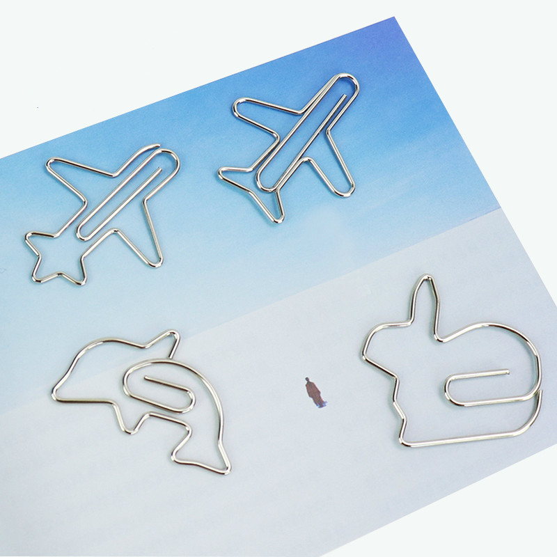 TUTU 4бр. Метален материал делфин обикновена форма Щипки за хартия Злато Сребро Цвят Bookmark Офис училище Канцеларски материали Щипки за маркиране H0045