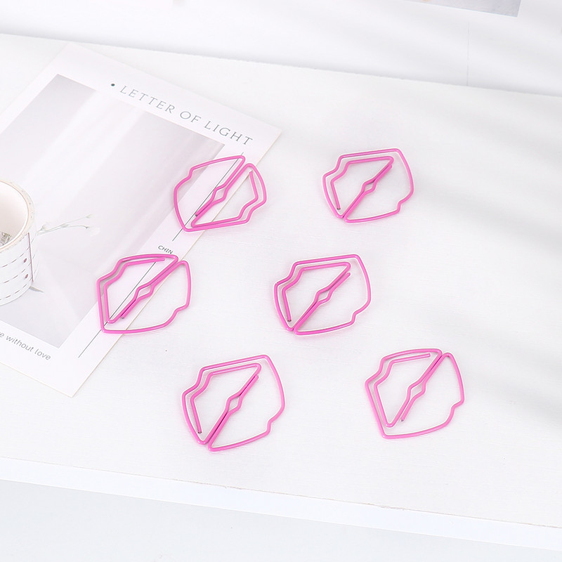 20 τμχ/συσκευασία χείλη Κλιπς Kawaii Stationery Metal Clear Binder Clips Φωτογραφίες Εισιτήρια Σημειώσεις Επιστολή
