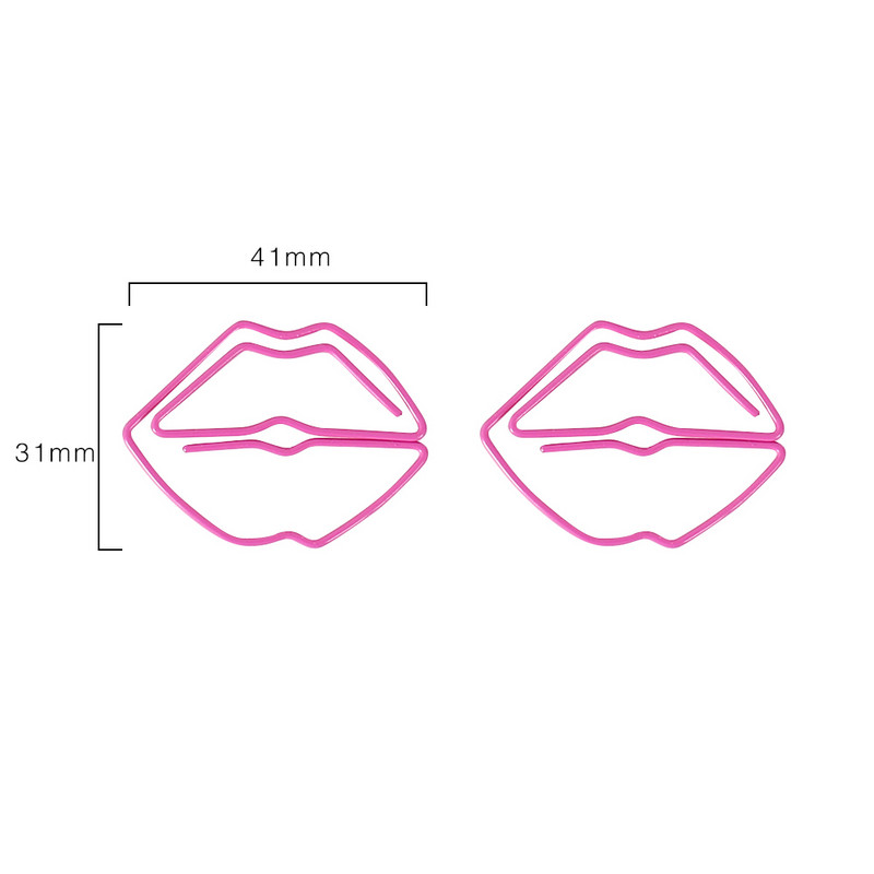 20 τμχ/συσκευασία χείλη Κλιπς Kawaii Stationery Metal Clear Binder Clips Φωτογραφίες Εισιτήρια Σημειώσεις Επιστολή