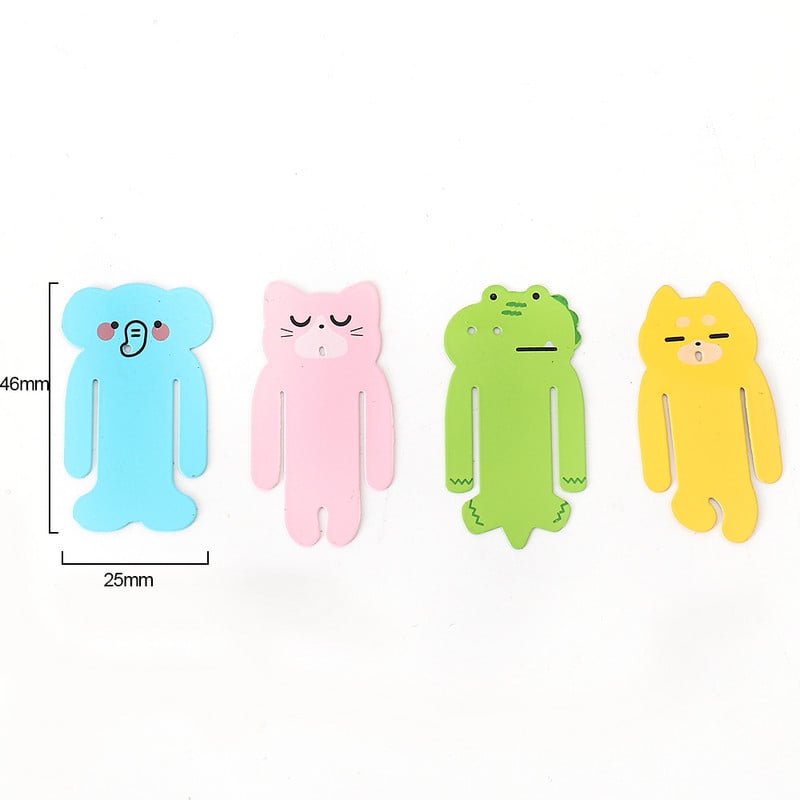 4 τμχ/σετ Δεινόσαυροι ελέφαντας γάτες αρκούδα Σελιδοδείκτες για βιβλία Μεταλλικό ζωικό βιβλίο Σημάδι για δώρα μαθητή δασκάλου Δημιουργική γραφική ύλη