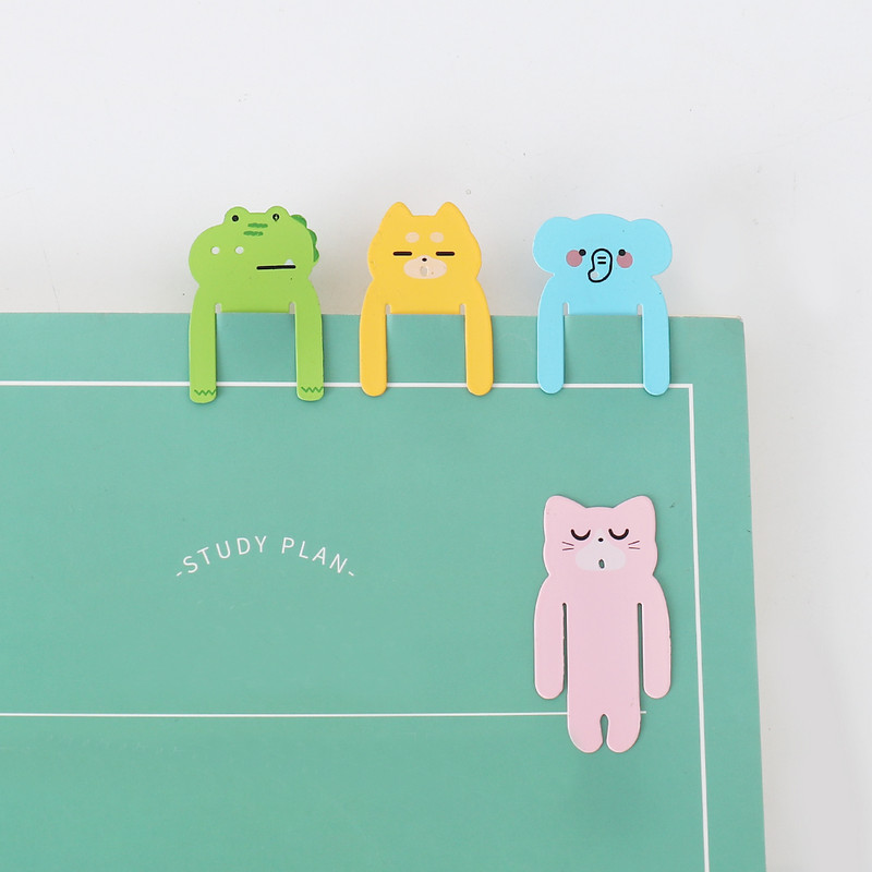 4 τμχ/σετ Δεινόσαυροι ελέφαντας γάτες αρκούδα Σελιδοδείκτες για βιβλία Μεταλλικό ζωικό βιβλίο Σημάδι για δώρα μαθητή δασκάλου Δημιουργική γραφική ύλη