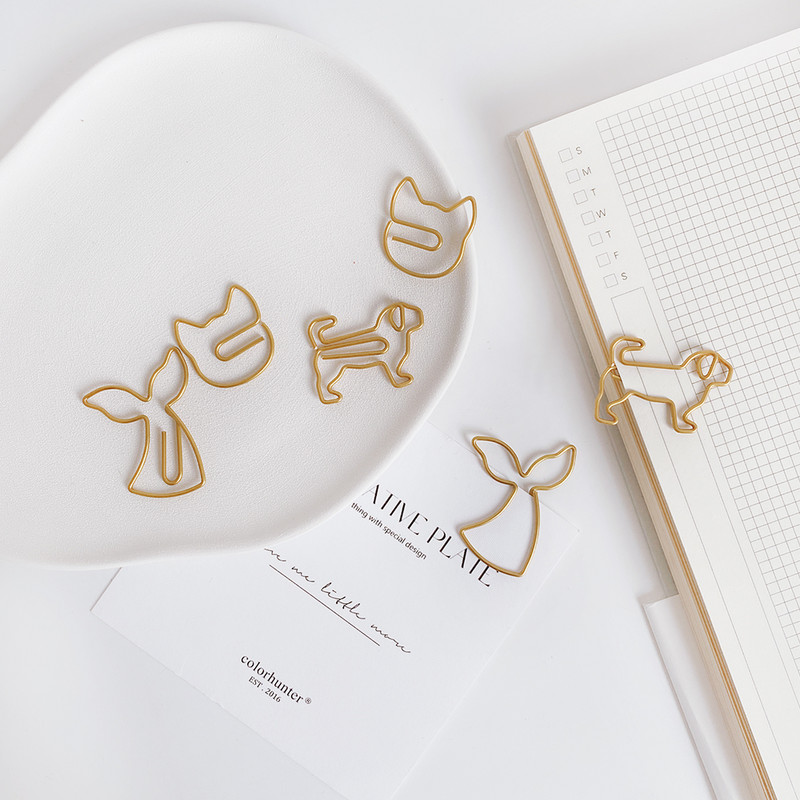 ALLTU 10pcs Puppy animal clip slatka kreativna poruka papirna spajalica foto clip ukrašeni studentski uredski darovi