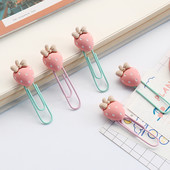 5 kom/lot Kawaii jagode Spajalica za papir Ukrasna kopča za vezivo oznaka Školski uredski pribor