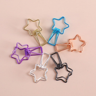 6 buc/lot mini clipsuri delicate din metal, inimă creativă, stea, pisică, stil urs, clemă, organizator de fișiere de hârtie, rechizite școlare de birou