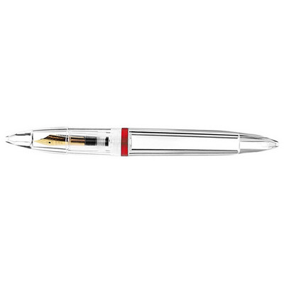 2 бр. 0,5 мм писалка с писец с пипетка Прозрачни химикалки с голям капацитет Офис Училищни пособия Сиво и червено
