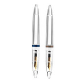 2Pcs 0,5 mm писалка с писец с пипетка Прозрачни химикалки с голям капацитет Офис Училищни пособия за студенти Писане Подаръци Стат