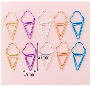 10 piezas de dibujos animados de lytww Χρώμα caramelo creativo Metal oficina escuela suministros lindo papel Clips regalo