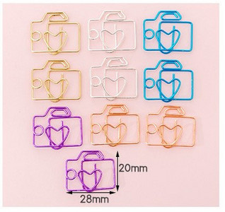 10 piezas de dibujos animados de lytww Χρώμα caramelo creativo Metal oficina escuela suministros lindo papel Clips regalo