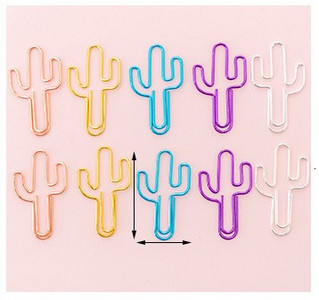 10 piezas de dibujos animados de lytww Χρώμα caramelo creativo Metal oficina escuela suministros lindo papel Clips regalo