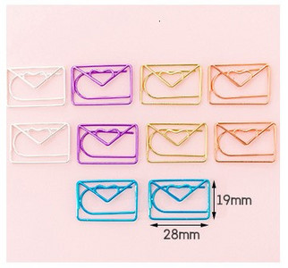 10 piezas de dibujos animados de lytww Χρώμα caramelo creativo Metal oficina escuela suministros lindo papel Clips regalo