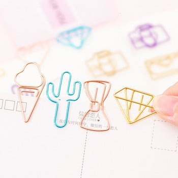 10 piezas de dibujos animados de lytww Χρώμα caramelo creativo Metal oficina escuela suministros lindo papel Clips regalo