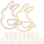 20 бр. Скоба за маркиране на зайче Фиксираща скоба за хартия Метална кламер за животни Училищна карикатура Офис подарък