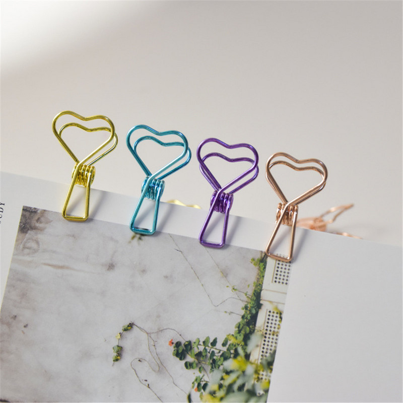 10 τμχ Βιντερ Κλιπ Χρυσό Πράσινο Μωβ Μεταλλικοί Σφιγκτήρες Χαρτί Φωτογραφικά Διακοσμητικά κλιπ θήκης