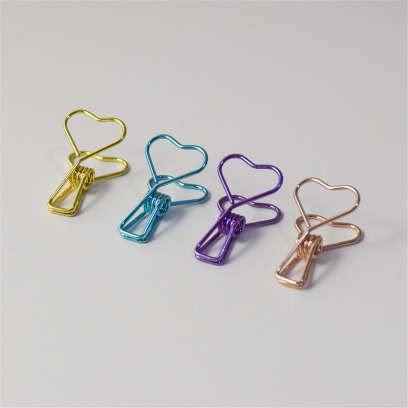 10 τμχ Βιντερ Κλιπ Χρυσό Πράσινο Μωβ Μεταλλικοί Σφιγκτήρες Χαρτί Φωτογραφικά Διακοσμητικά κλιπ θήκης