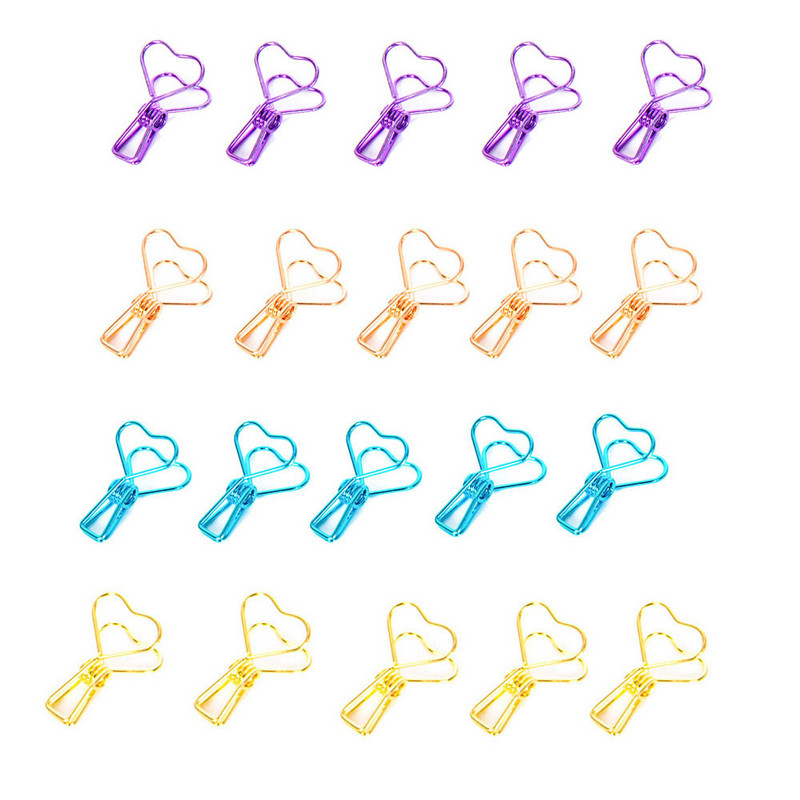 10 τμχ Βιντερ Κλιπ Χρυσό Πράσινο Μωβ Μεταλλικοί Σφιγκτήρες Χαρτί Φωτογραφικά Διακοσμητικά κλιπ θήκης