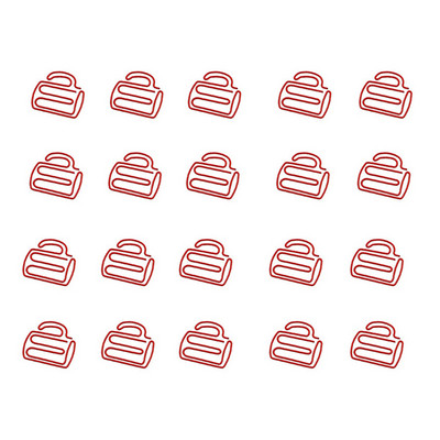 20бр. Тип чаша кламер Червен и жълт цвят Творчески кламер Папка Ученически настолни канцеларски материали Съхранение Офис консумативи