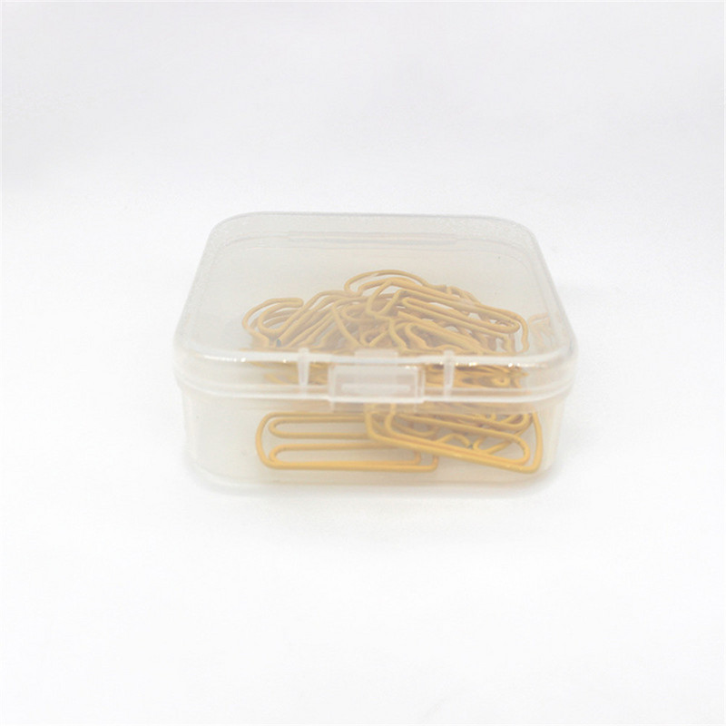 20бр. Тип чаша кламер Червен и жълт цвят Творчески кламер Папка Ученически настолни канцеларски материали Съхранение Офис консумативи