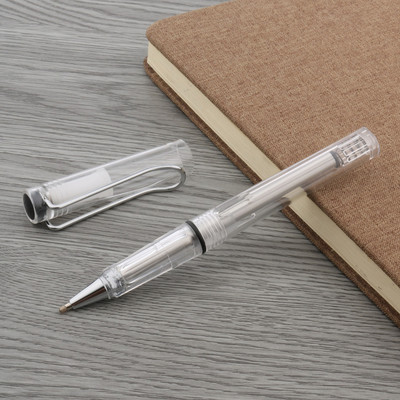 Висококачествена пластмаса 359, ролкова химикалка, прозрачна зелена подпис, швейцарска мастилена химикалка, канцеларски материали, офис ученически пособия, НОВО