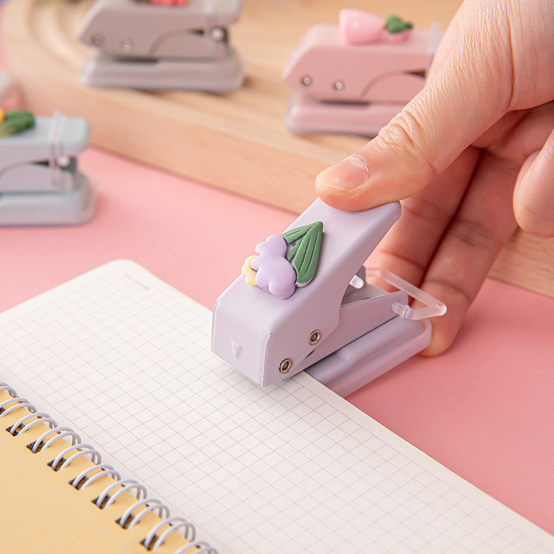 Tulpių žiedų skylučių perforatorius mini vienos skylės perforatorius „pasidaryk pats“ iškarpų knygelių perforavimo įrankis Kanceliarinės prekės Biuro įrišimo reikmenys