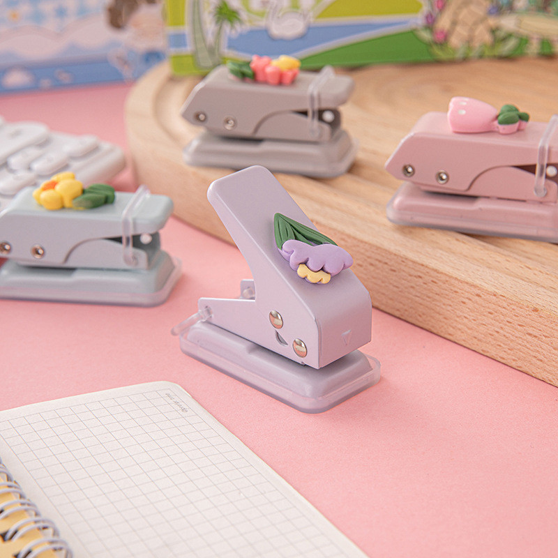 Tulpių žiedų skylučių perforatorius mini vienos skylės perforatorius „pasidaryk pats“ iškarpų knygelių perforavimo įrankis Kanceliarinės prekės Biuro įrišimo reikmenys