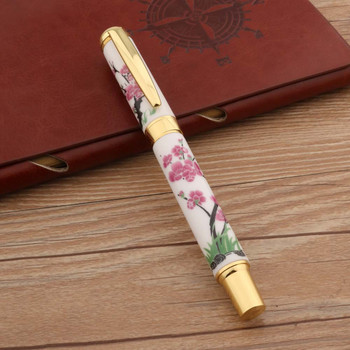 2022 Classic κεραμικά στυλό δαμάσκηνο Bossom Golden School Supplies Signature RollerBall Pen New