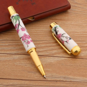 2022 Classic κεραμικά στυλό δαμάσκηνο Bossom Golden School Supplies Signature RollerBall Pen New