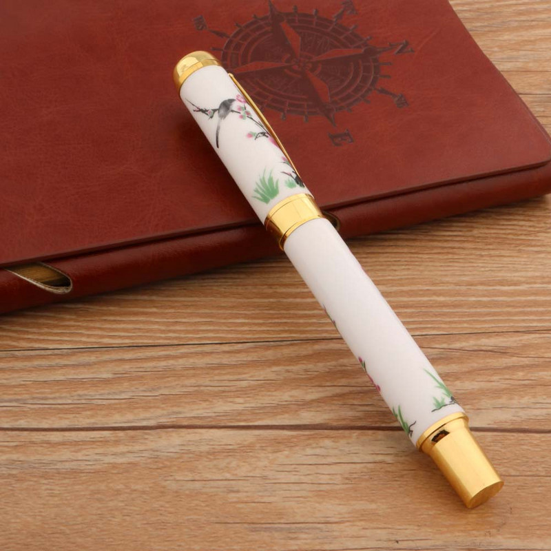 2022 Klassikaline keraamika pastapliiats, ploomipuu Bossom Golden kontori koolitarbed Signature RollerBall Pen Uus