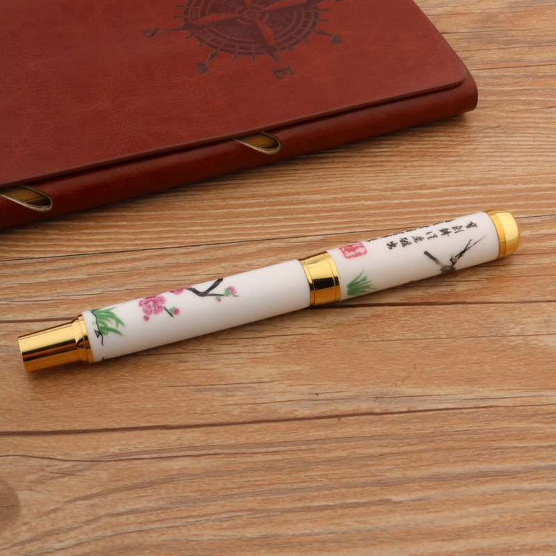 2022 Klassikaline keraamika pastapliiats, ploomipuu Bossom Golden kontori koolitarbed Signature RollerBall Pen Uus