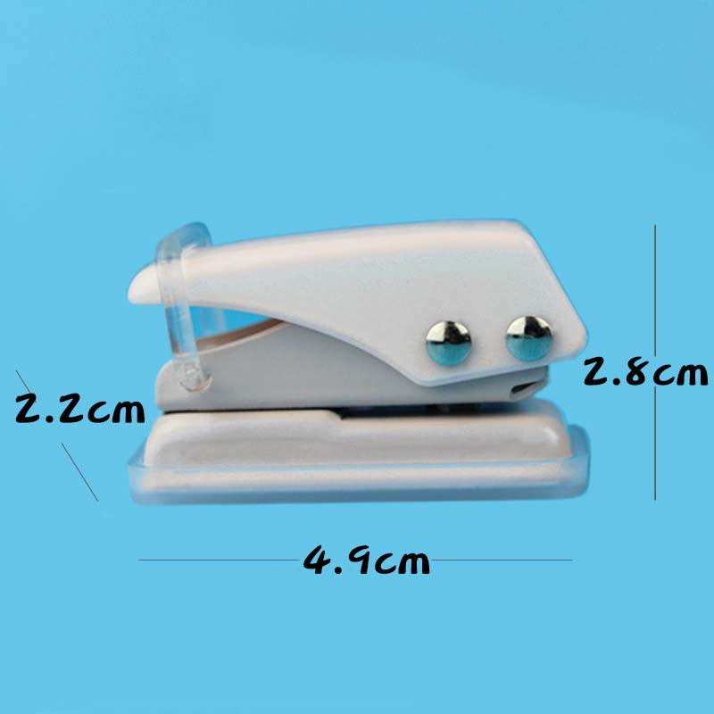 1 vnt. Vieno žiedo mini skylių perforatorius 1 skylutė mielas popieriaus perforatorius Nešiojamas apvalus perforatorius Biuro mokyklinio įrišimo reikmenys Kanceliarinės prekės
