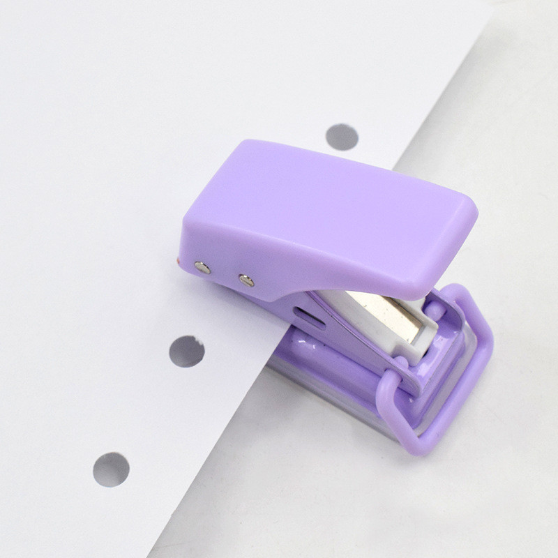 1 vnt. Vieno žiedo mini skylių perforatorius 1 skylutė mielas popieriaus perforatorius Nešiojamas apvalus perforatorius Biuro mokyklinio įrišimo reikmenys Kanceliarinės prekės
