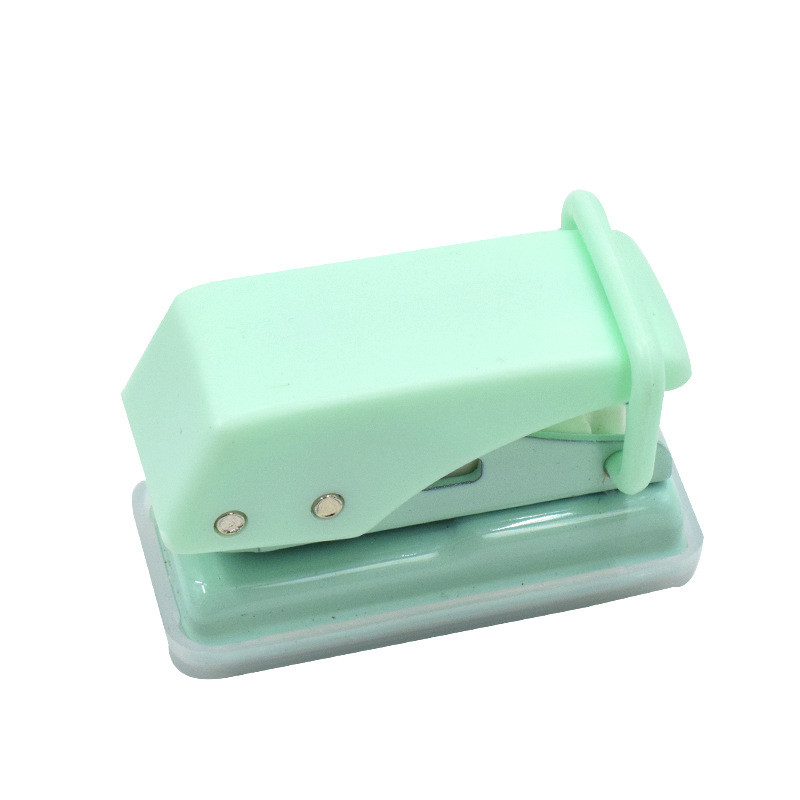 1 vnt. Vieno žiedo mini skylių perforatorius 1 skylutė mielas popieriaus perforatorius Nešiojamas apvalus perforatorius Biuro mokyklinio įrišimo reikmenys Kanceliarinės prekės