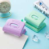 Ръчен 6 мм кръгъл перфоратор за хартия с 2 дупки Дневник Перфоратор за подвързване Тетрадка Скрапбук