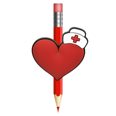 1 vnt. medicinos reikmenų šiaudeliai, PVC pieštuko dangtelis, stetoskopas, širdis, smegenys, gimda, rašiklio dangtelis studentams, slaugytojų biuro raštinės reikmenys