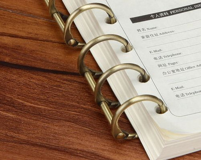 2 vnt Apskritimas 3 žiedai Auksinis sąsiuvinio segimo žiedas atviras žiedas su laisvu mygtuku susegimo segtukas Kalendoriaus įrišimo lankelis surišimo žiedas