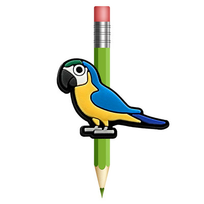 1 buc. Topper cu paie cu animale drăguțe previne rularea papagalilor, rechinii salamandrelor, capac pentru creion, șapcă de paie, cadou pentru studenți, papetărie de birou