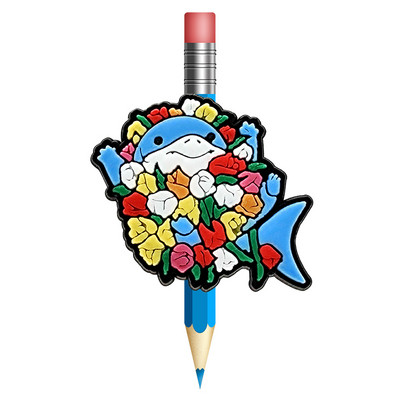 1 buc. Topper cu paie cu animale drăguțe previne rularea papagalilor, rechinii salamandrelor, capac pentru creion, șapcă de paie, cadou pentru studenți, papetărie de birou